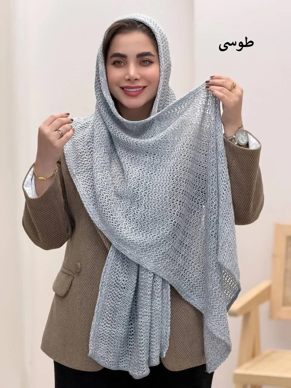 3734-شال بافت liu